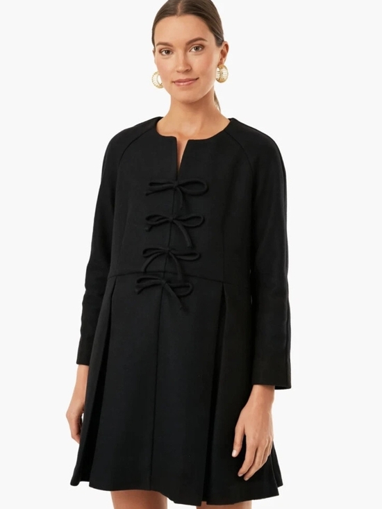 Tuckernuck Dresses & Skirts - Tuckernuck Black Blair Bow Coat Dress Size XXXL NWT
